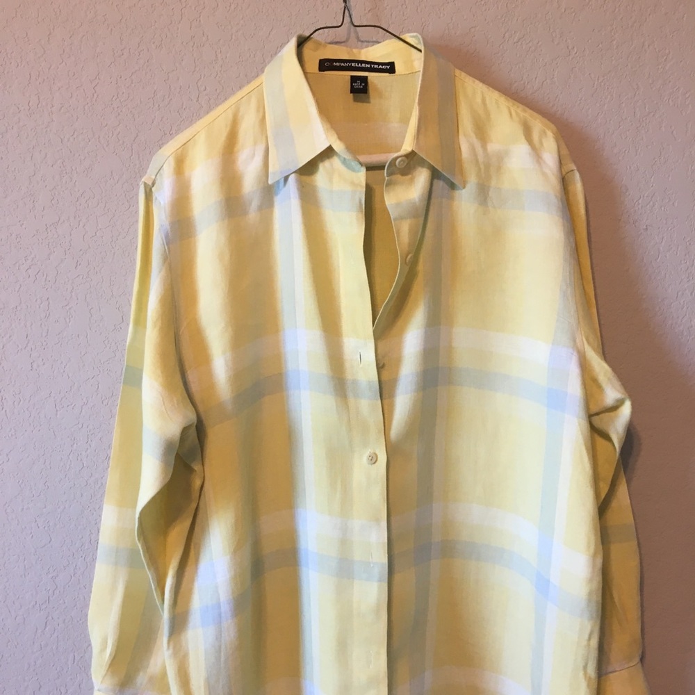 Ellen Tracy 100 linen shirt